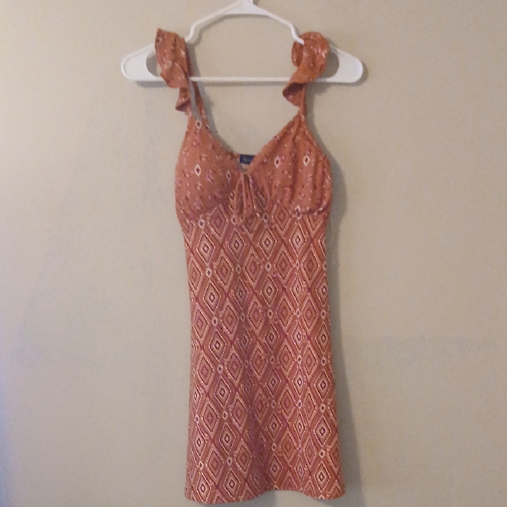 Derek Heart Pink Sleeveless Tie Front Mini Dress